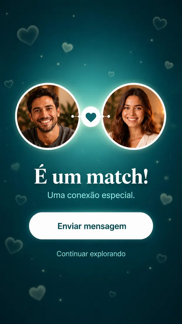 Tela de match do My Vow mostrando compatibilidade por valores